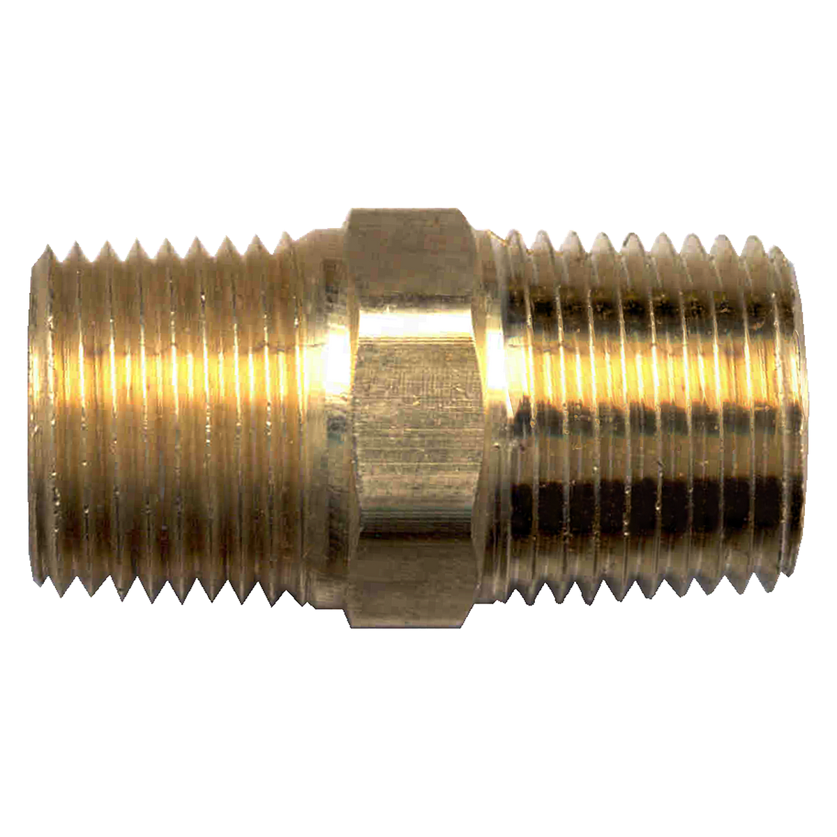 Fairview Brass Reducing Nipple 1/4 in MPT x 1/8 in MPT 122-BA