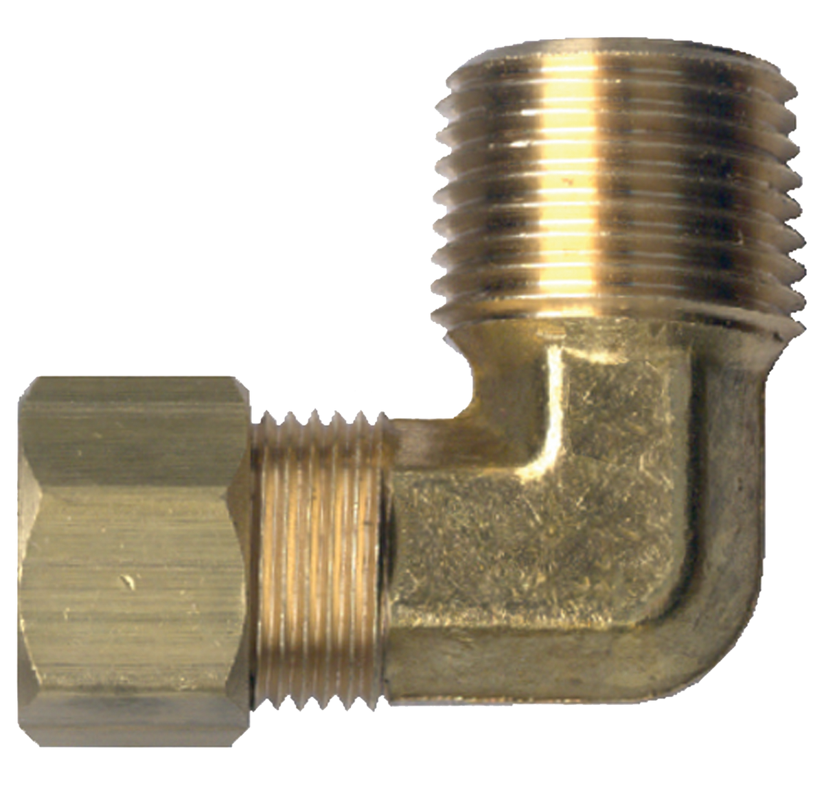Fairview Brass Compression 90-Degree Elbow 1/4" x 1/8" MPT 69-4A