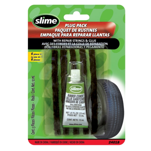 Slime Tire Repair Plugs with Glue 5 Pack 71394