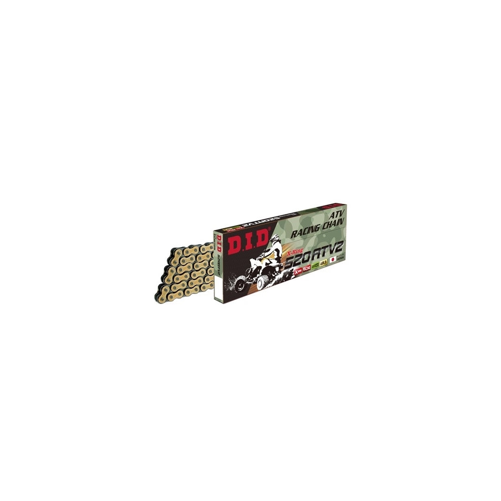 D.I.D 520ATV2 X-Ring Chain Gold and Black 110 Links 079129