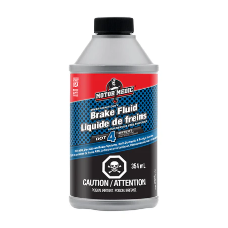 Motor Medic M4512C DOT 4 brake fluid 354 mL bottle