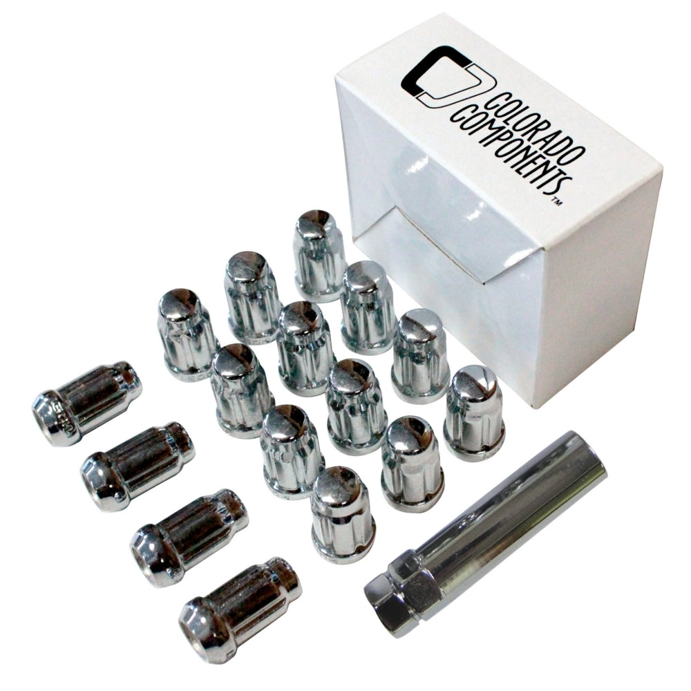 Closed End Acorn Lug Nuts M12x1.5 Chrome Kit of 16 for Honda 217307