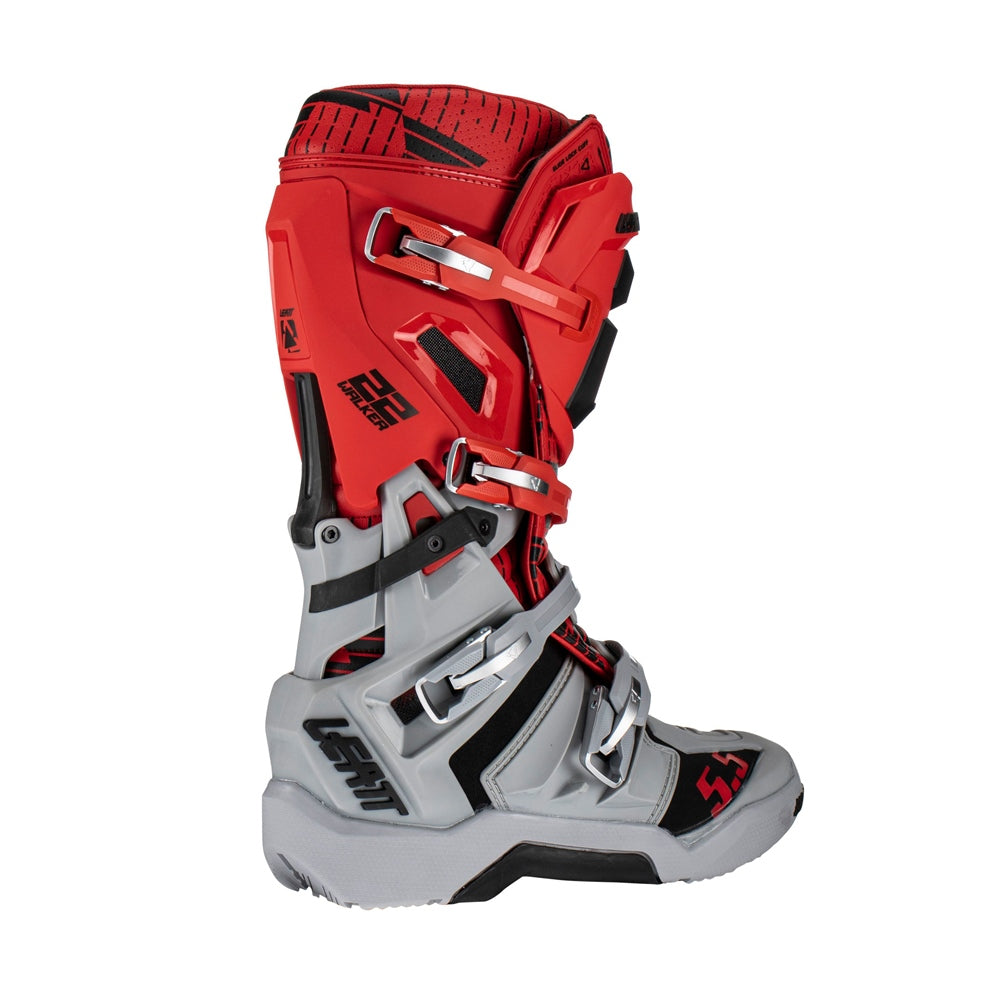 Leatt 5.5 FlexLock Enduro Boots Red and Grey JW22 Size 7 415213
