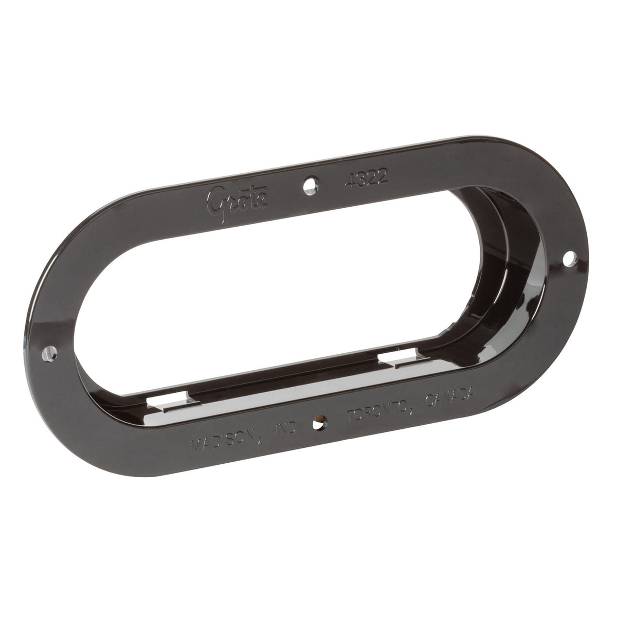 Grote Black Mounting Flange for 6 in. Oval Lights 43222