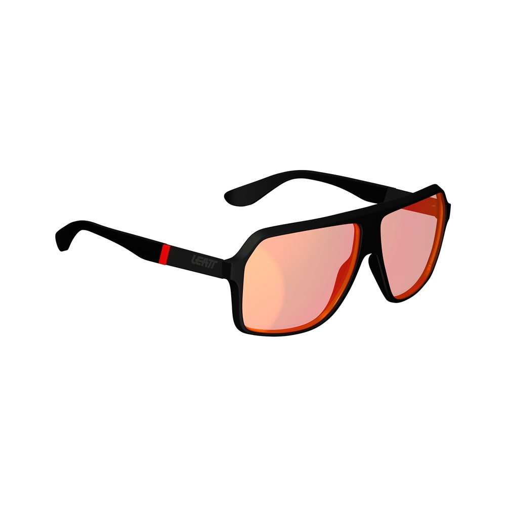 Leatt Theviz Andes Polarized Sunglasses Satin Black Red Lens 496015