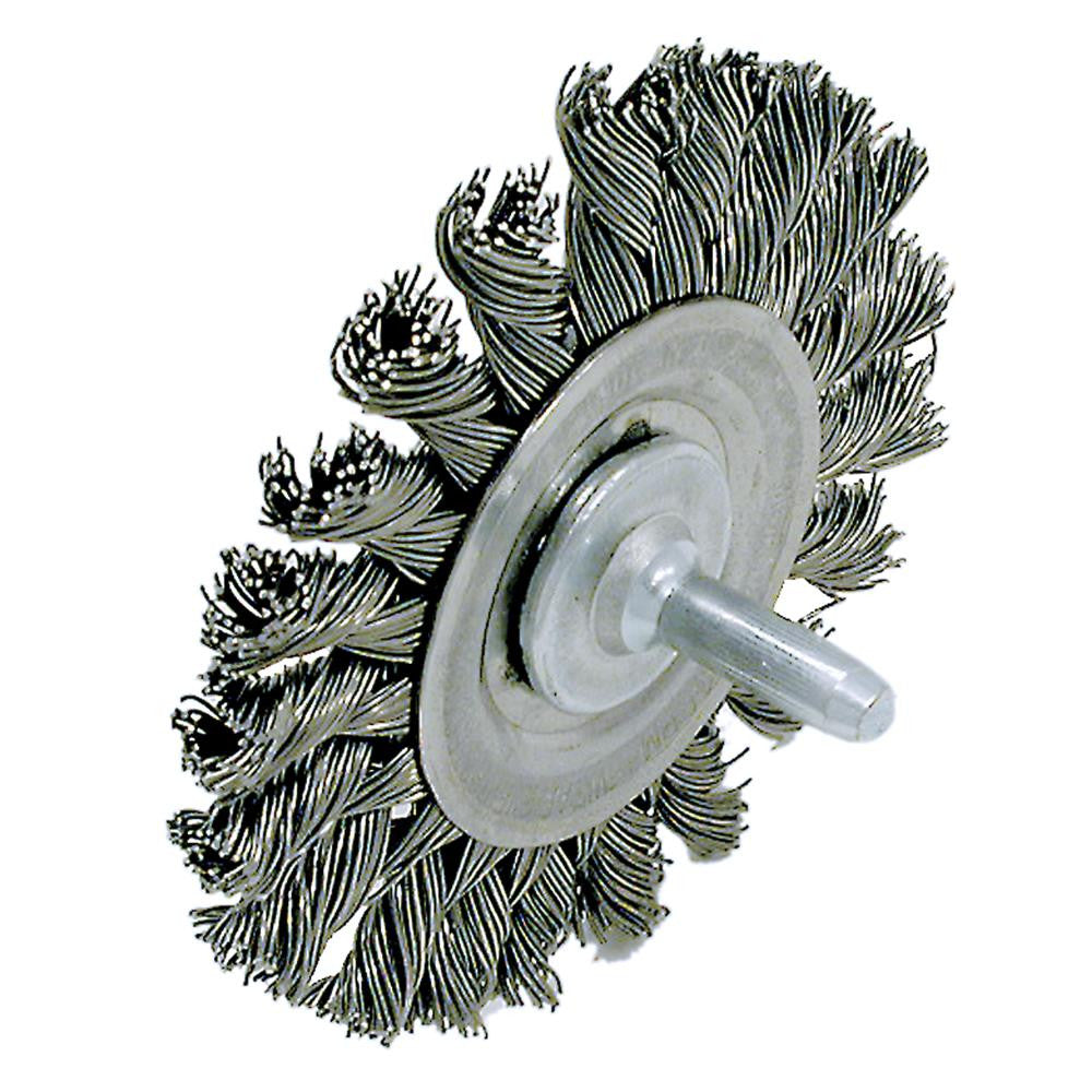 JET 3 x 1/4" Shaft Mounted Knot Twisted Radial Brush 553742