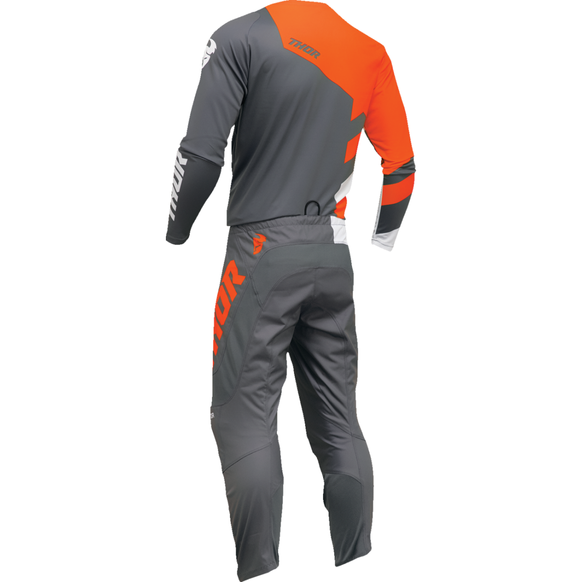 Thor Youth Sector Checker Jersey Charcoal/Orange Size L 2912-2416