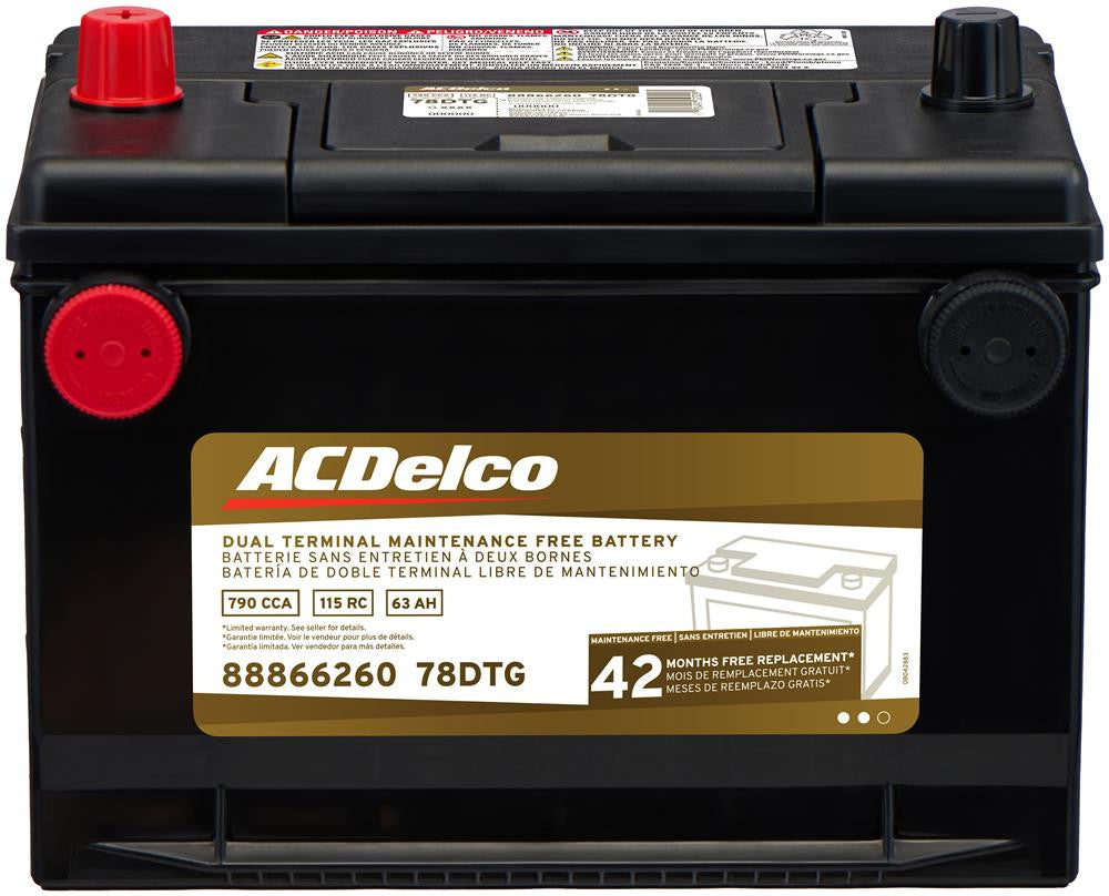 ACDelco Gold Battery Group 78 Dual Terminal 790 CCA 78DTG