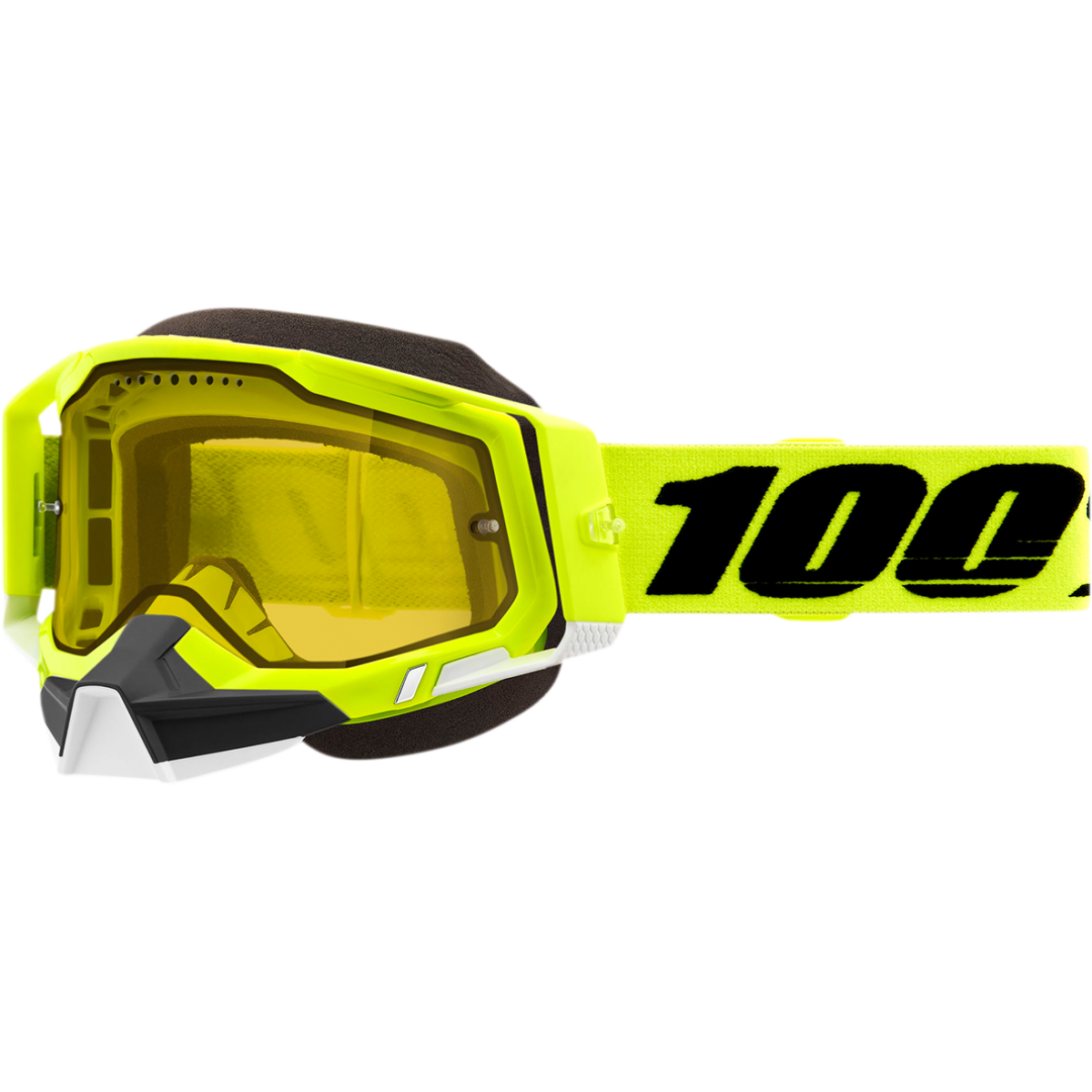 100% Racecraft 2 Snowmobile Goggle Yellow with Yellow Lens 2601-2915