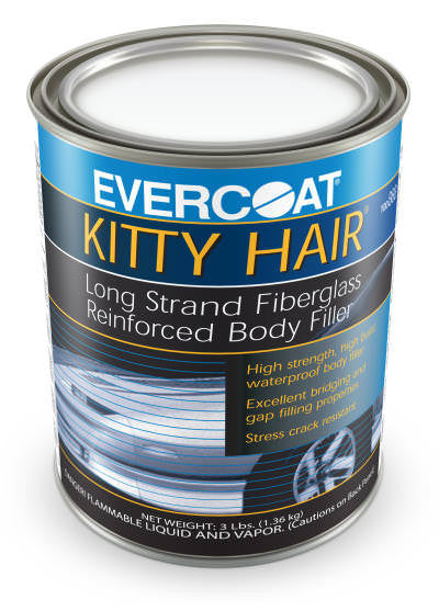 Evercoat Kitty Hair fiberglass body filler can