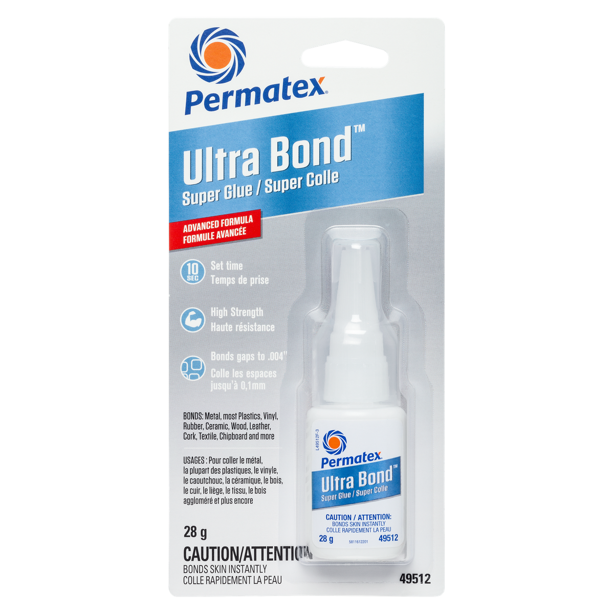 Permatex Ultra Bond 495 Super Glue 28 g bottle