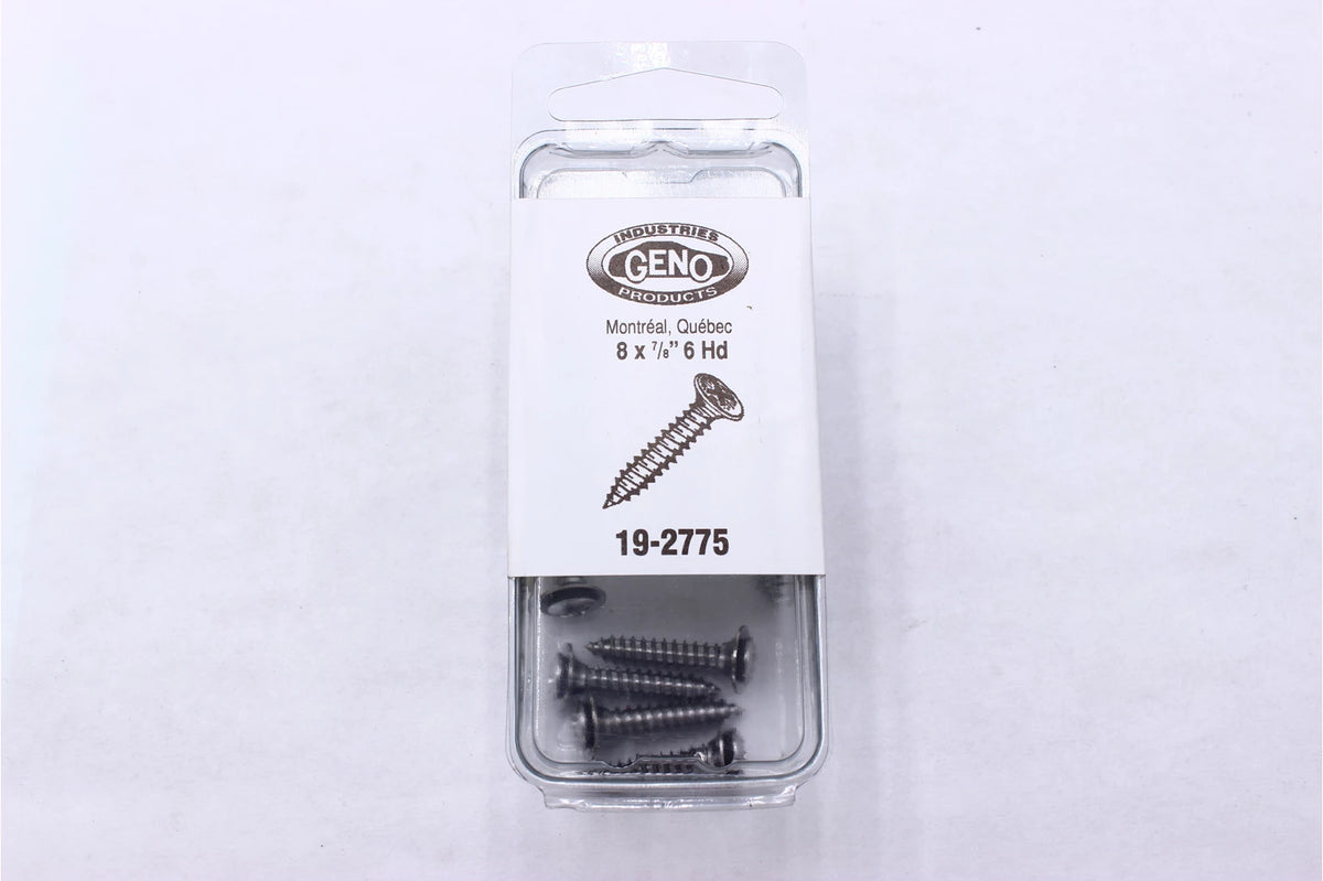 Geno Phillips Oval Head Sems Tapping Screw Zinc #8 x 7/8 in 6 Pack 19-2775